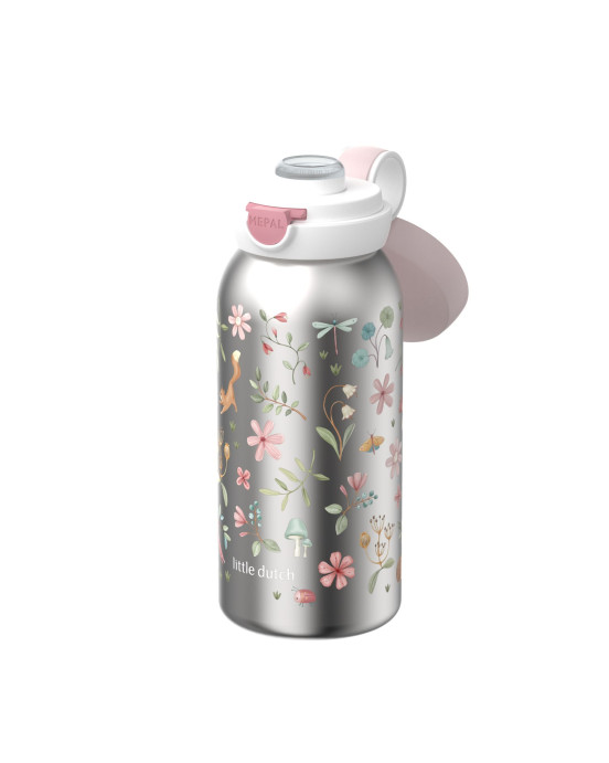 LITTLE DUTCH. Ανοξείδωτο μπουκάλι - θερμός flip-up campus 500 ml - Fairy Wonders