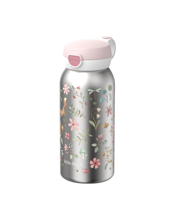 LITTLE DUTCH. Ανοξείδωτο μπουκάλι - θερμός flip-up campus 500 ml - Fairy Wonders