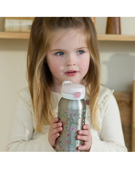 LITTLE DUTCH. Ανοξείδωτο μπουκάλι - θερμός flip-up campus 500 ml - Fairy Wonders