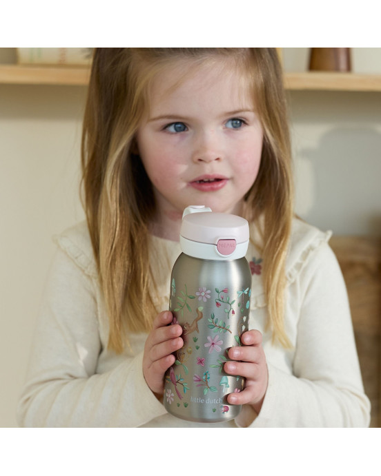 LITTLE DUTCH. Ανοξείδωτο μπουκάλι flip-up campus 600 ml - Fairy Wonders