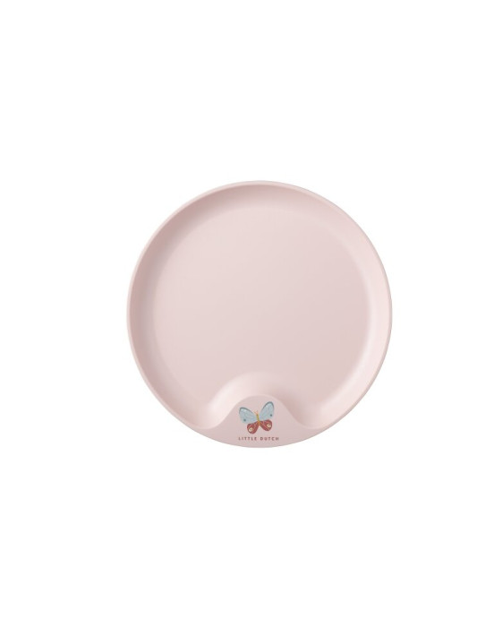 LITTLE DUTCH. Παιδικό πιατάκι Flowers & Butterflies (ροζ)