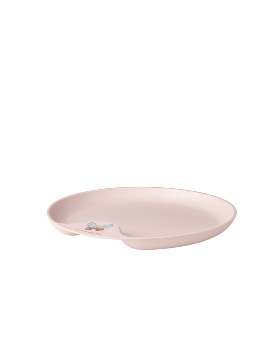 LITTLE DUTCH. Παιδικό πιατάκι Flowers & Butterflies (ροζ)