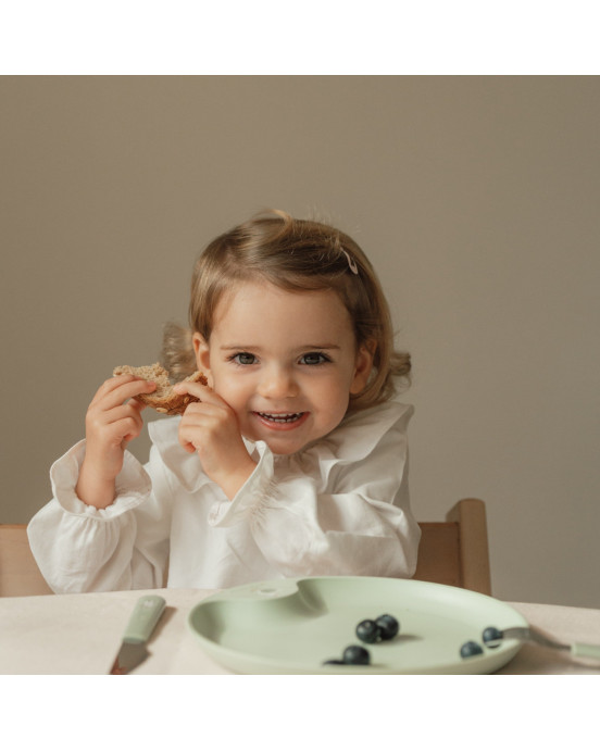 LITTLE DUTCH. Παιδικό πιατάκι Little Farm (απαλό πράσινο)