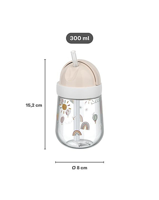 LITTLE DUTCH. Εκπαιδευτικό ποτηράκι με καλαμάκι 300 ml - Fairy Garden