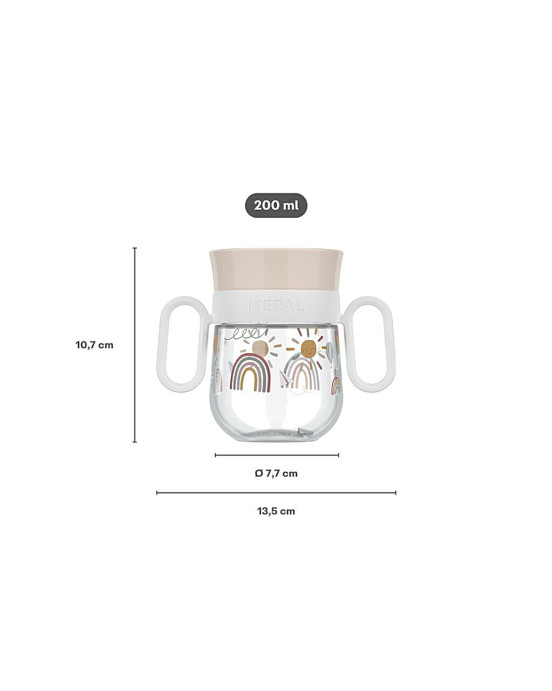 LITTLE DUTCH. Εκπαιδευτικό ποτηράκι περιμετρικό με χειρολαβές Mio 200 ml - Little Farm