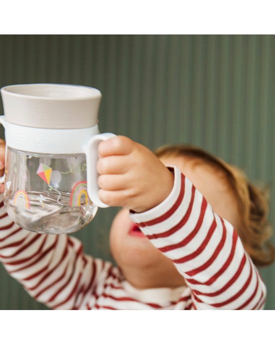LITTLE DUTCH. Εκπαιδευτικό ποτηράκι περιμετρικό με χειρολαβές Mio 200 ml - Fairy Garden