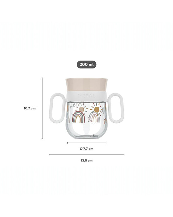 LITTLE DUTCH. Εκπαιδευτικό ποτηράκι περιμετρικό με χειρολαβές Mio 200 ml - Fairy Garden