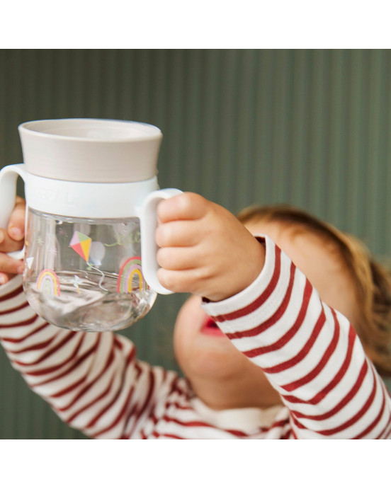 LITTLE DUTCH. Εκπαιδευτικό ποτηράκι περιμετρικό με χειρολαβές Mio 200 ml - Forest Friends