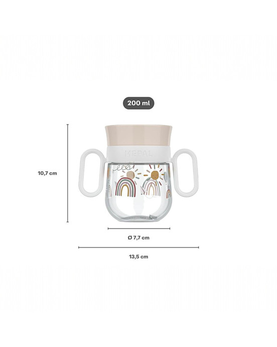 LITTLE DUTCH. Εκπαιδευτικό ποτηράκι περιμετρικό με χειρολαβές Mio 200 ml - Forest Friends