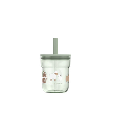 LITTLE DUTCH. Παιδικό ποτήρι με καλαμάκι Mio 250 ml - Little Farm