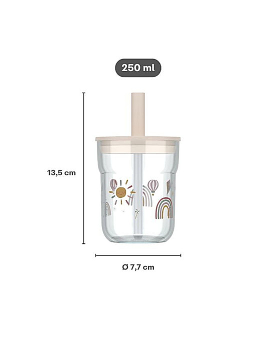 LITTLE DUTCH. Παιδικό ποτήρι με καλαμάκι Mio 250 ml - Little Farm
