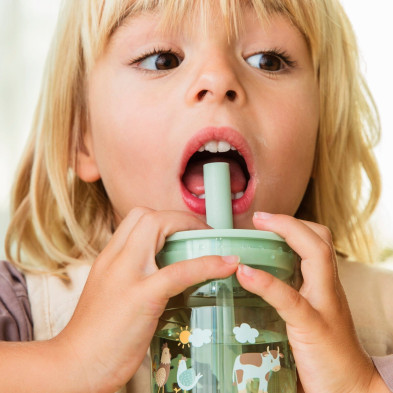 LITTLE DUTCH. Παιδικό ποτήρι με καλαμάκι Mio 250 ml - Fairy Garden