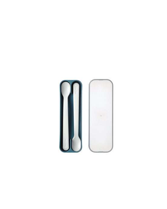 MEPAL. Σετ 2 κουταλάκια φαγητού (μπλε)