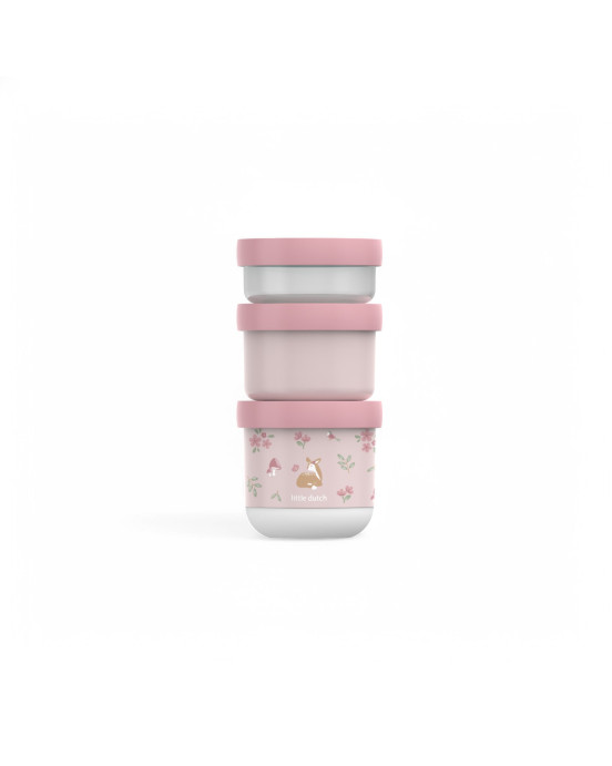 LITTLE DUTCH. Σετ 3 στοιβαζόμενα δοχεία φαγητού Mio Fairy Garden