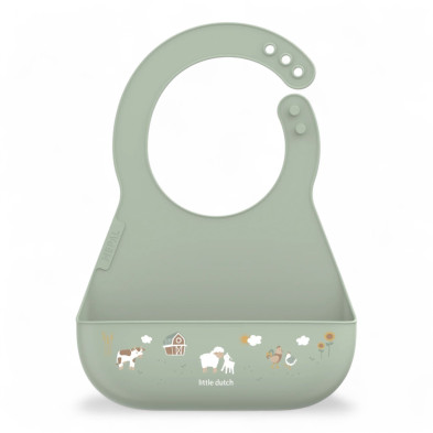 LITTLE DUTCH. Σαλιάρα σιλικόνης Mio Little Farm