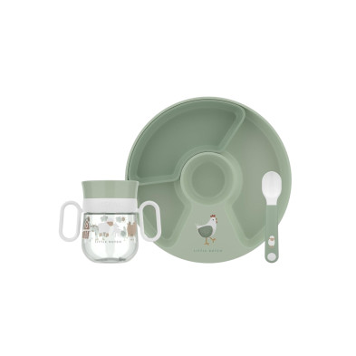 LITTLE DUTCH. Βρεφικό σετ φαγητού 3 τεμαχίων Mio Little Farm