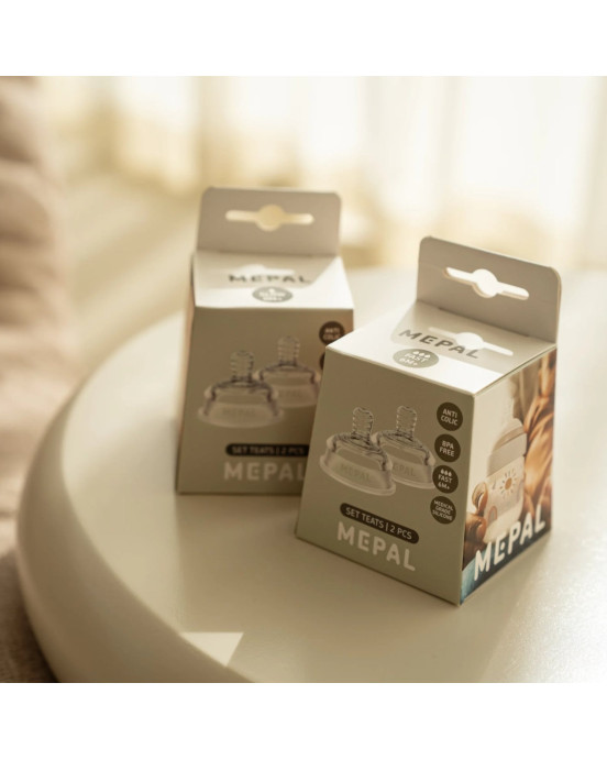 MEPAL. Θηλές μικρής ροής για μπιμπερό Mio - 2 τμχ (διάφανες)