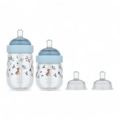 LITTLE DUTCH. Σετ μπιμπερό Mio 4 τεμαχίων - Forest Friends
