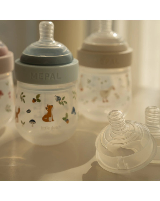 LITTLE DUTCH. Σετ μπιμπερό Mio 4 τεμαχίων - Forest Friends