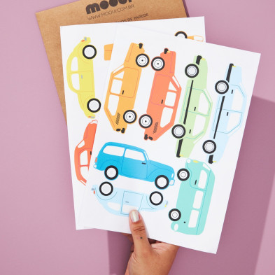 MOOUI. Αυτοκόλλητα τοίχου - Grandpas Cars