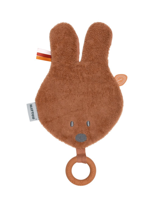 SUSIE & BONNIE. Υφασμάτινο ντουντού Bonnie με κρίκο οδοντοφυΐας σιλικόνης (χρώμα της σκουριάς)