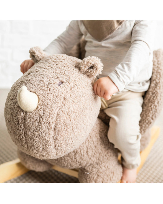 LAPIDOU. Κουνιστό ρινοκεράκι Teddy - γκρεζ