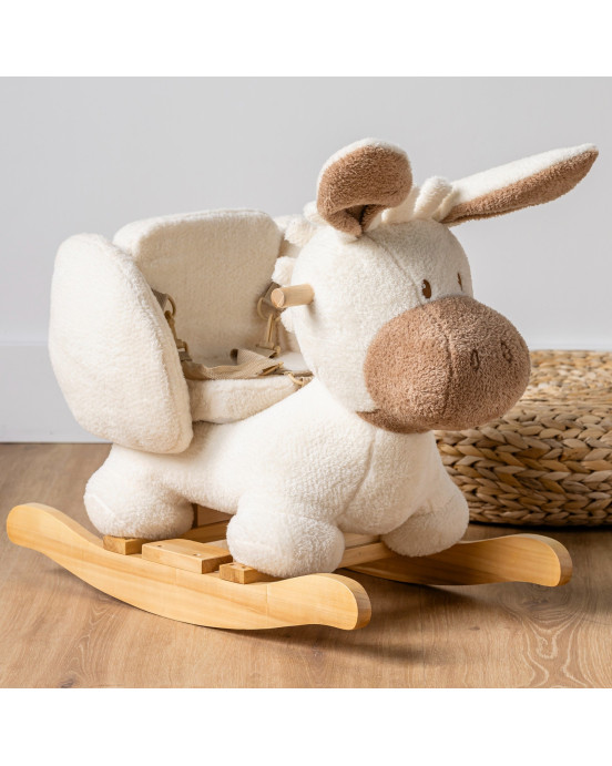 TEDDY. Κουνιστό γαϊδουράκι - εκρού