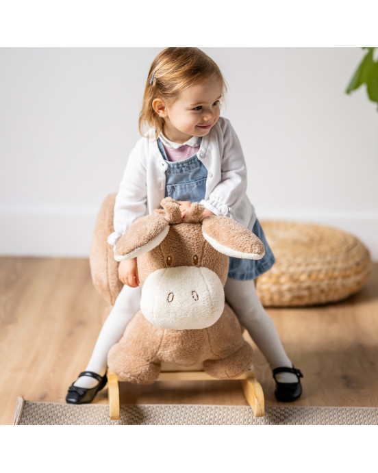 TEDDY. Κουνιστό γαϊδουράκι - μπεζ