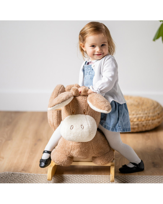 TEDDY. Κουνιστό γαϊδουράκι - μπεζ