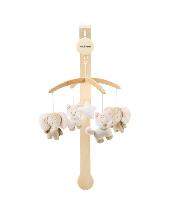 FLO, ERNEST & OLI. Ξύλινο μόμπιλε κρεβατιού