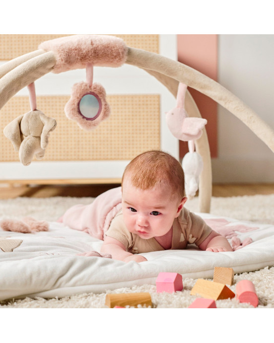 FANFAN. Βρεφικό στρωματάκι δραστηριοτήτων με γυμναστήριο - ορθογώνιο (λευκό)