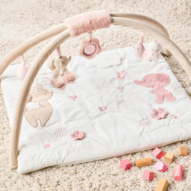 FANFAN. Βρεφικό στρωματάκι δραστηριοτήτων με γυμναστήριο - ορθογώνιο (λευκό)