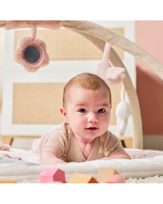 FANFAN. Βρεφικό στρωματάκι δραστηριοτήτων με γυμναστήριο - ορθογώνιο (λευκό)