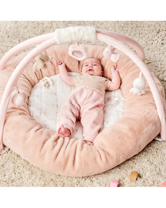 FANFAN. Στρωματάκι δραστηριοτήτων με γυμναστήριο & περιμετρικό μαξιλάρι - στρογγυλό