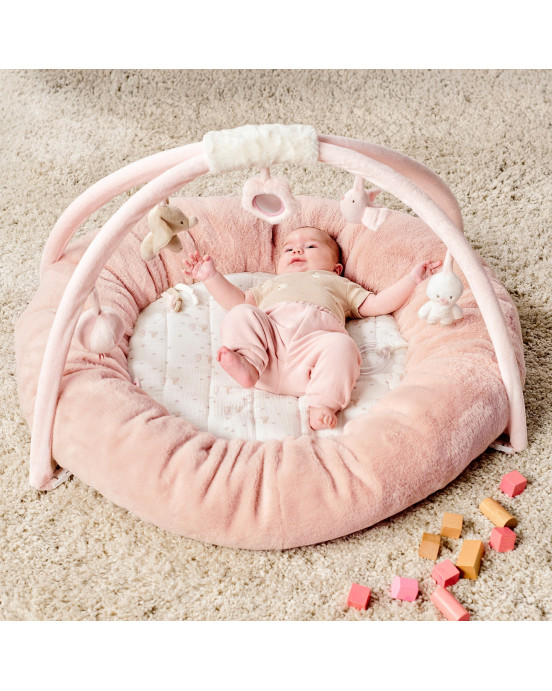 FANFAN. Στρωματάκι δραστηριοτήτων με γυμναστήριο & περιμετρικό μαξιλάρι - στρογγυλό