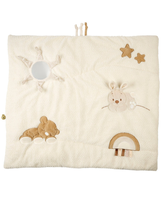 TEDDY. Βρεφικό στρωματάκι δραστηριοτήτων με γυμναστήριο - ορθογώνιο (εκρού)