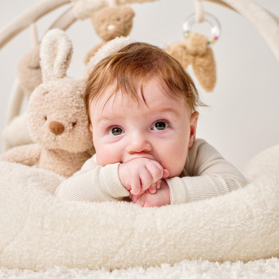 TEDDY. Στρωματάκι δραστηριοτήτων με γυμναστήριο & περιμετρικό μαξιλάρι - στρογγυλό