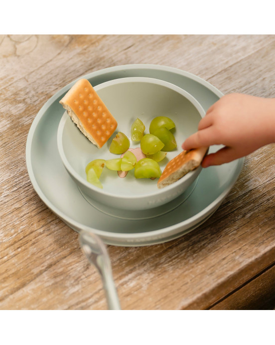 Nattou MEALTIME. Σετ φαγητού 3 τεμαχίων (πράσινο)