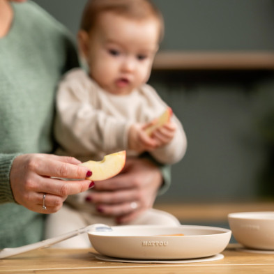 SILICON. Σετ φαγητού 3 τεμαχίων (απαλό μπεζ)