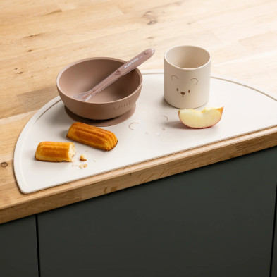 SILICON. Σετ φαγητού 4 τεμαχίων με σουπλά (μπεζ)