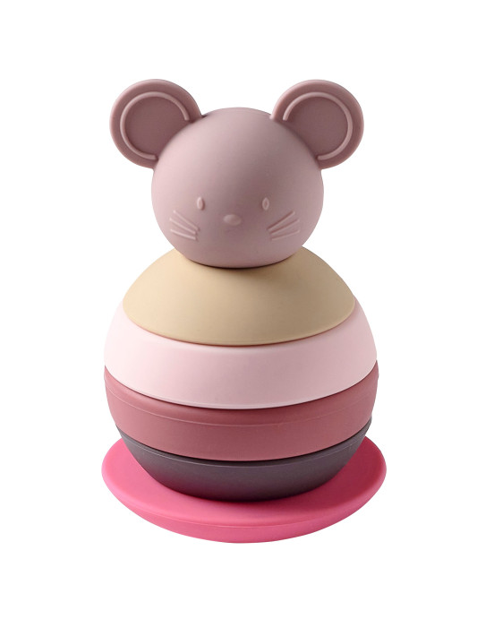SILICON. Πυραμίδα στοίβαξης σιλικόνης ποντικάκι (ροζ)