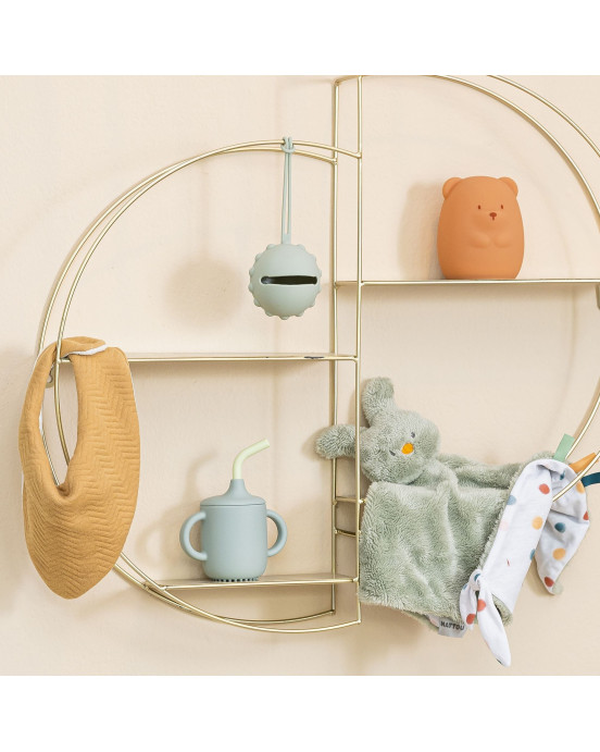 SILICON. Ποτηράκι σιλικόνης με καλαμάκι (απαλό πράσινο)