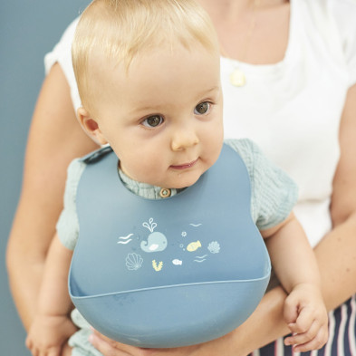 SILICON. Σαλιάρα σιλικόνης (μπλε)