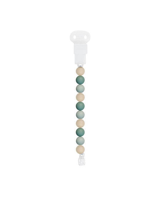 SILICON. Κλιπ πιπίλας - μασητικό 25εκ. (πράσινο-μπεζ)