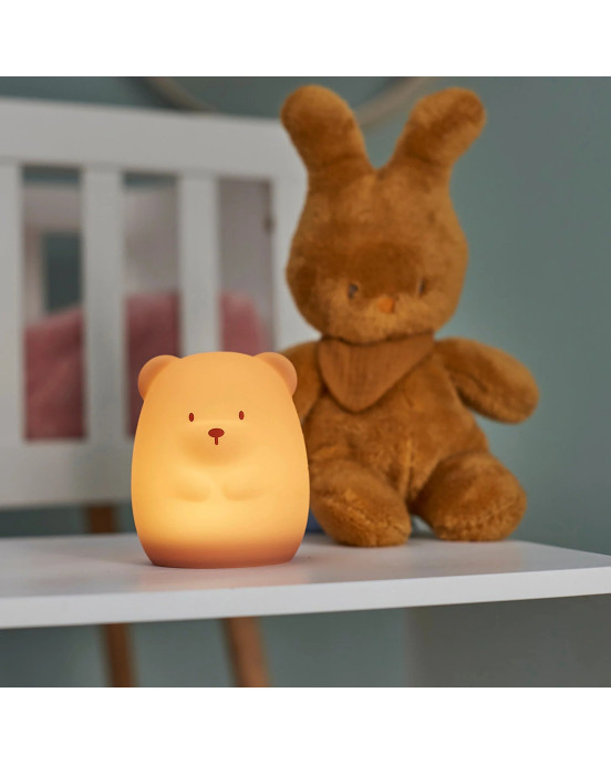 SILICON. Φως νύχτας μεσαίο Αρκουδάκι (caramel)