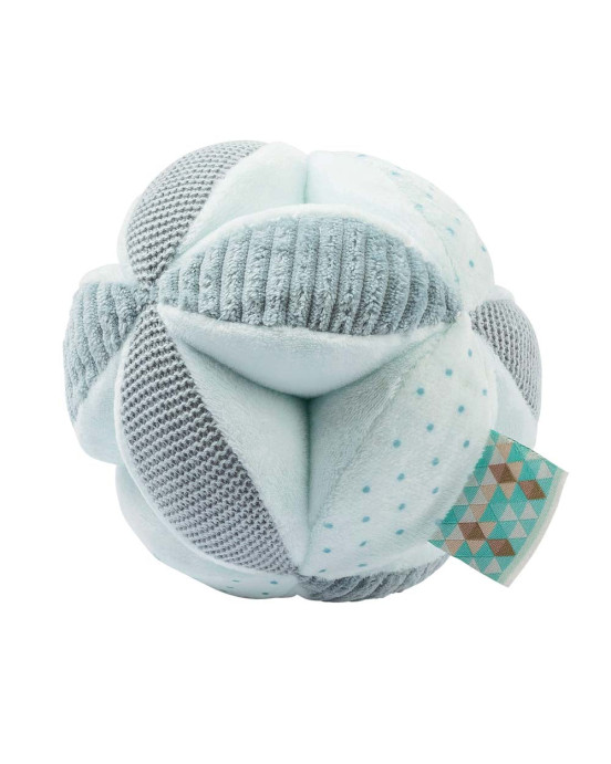 LAPIDOU. Υφασμάτινη μπάλα με ήχους και χειρολαβές (απαλό πράσινο)