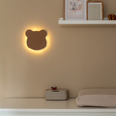 OLLIE&LEILA. Επιτοίχιο φωτιστικό νυχτός με λευκούς ήχους Αρκουδάκι