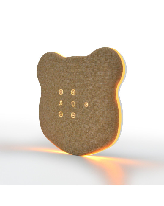 OLLIE&LEILA. Επιτοίχιο φωτιστικό νυχτός με λευκούς ήχους Αρκουδάκι