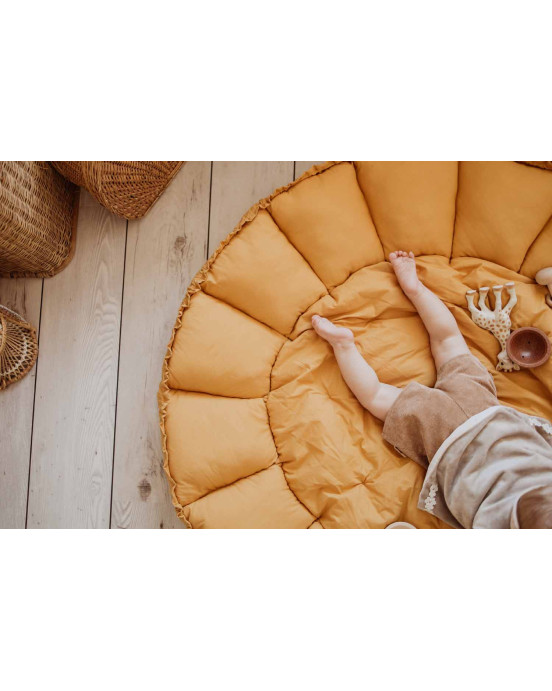 PLAY&GO. Στρώμα παιχνιδιού μαλακό - βρεφική φωλιά - τσάντα 3 σε 1. Mustard