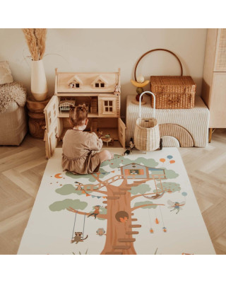 PLAY&GO. Στρωματάκι-παζλ διπλής όψης - κουτί αποθήκευσης - Δεντρόσπιτο